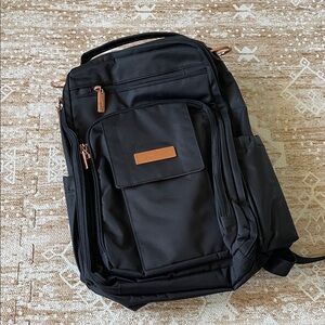 Jujube Be Right Knight Black Backpack with Rose Gold Accents